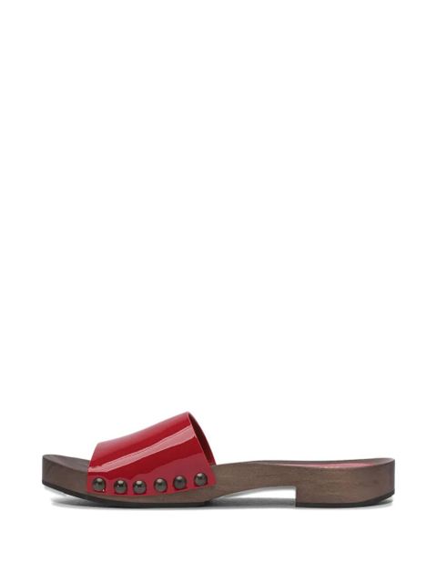 Miu Miu patent-leather studded sandals - Red - zdjęcie produktu nr 2