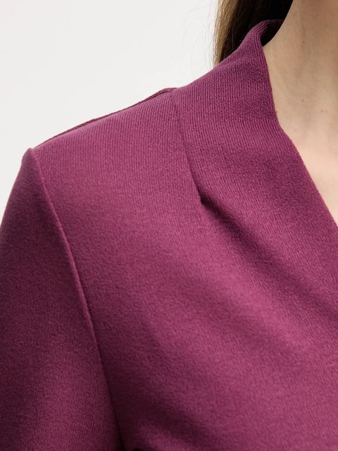 United Colors of Benetton bluzka damska kolor fioletowy gładka 31NLD401X - zdjęcie produktu nr 2