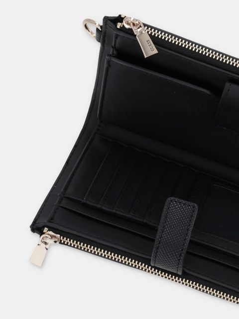 Guess portfel LAUREL damski kolor czarny SWZG74 59157