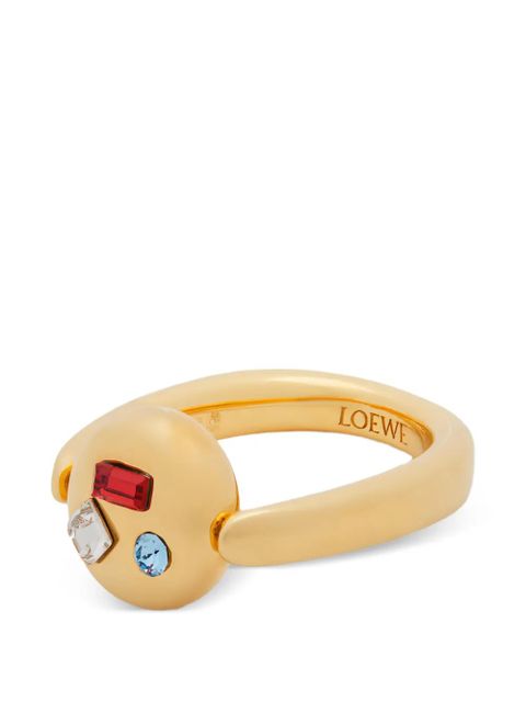 LOEWE crystal-embellished ring - Gold - zdjęcie produktu nr 1