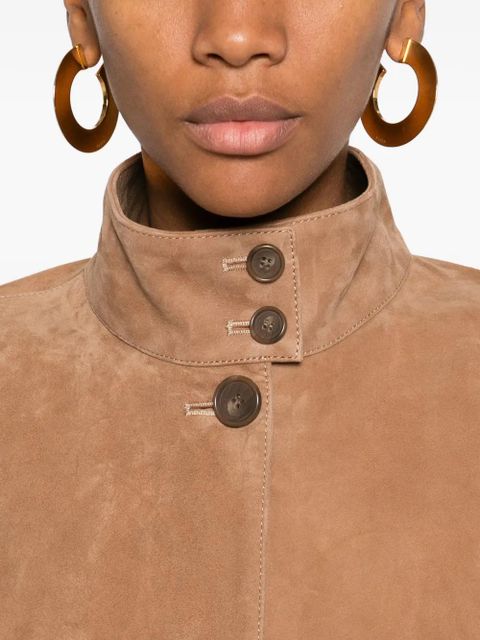 Simkhai button suede jacket - Brown