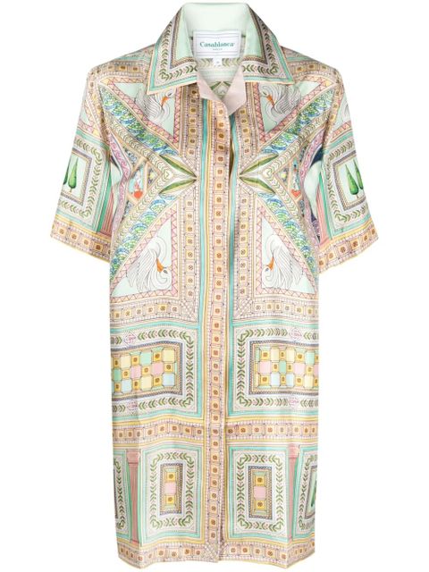 Casablanca Le Labyrinthe silk shift dress - Green - zdjęcie produktu nr 1