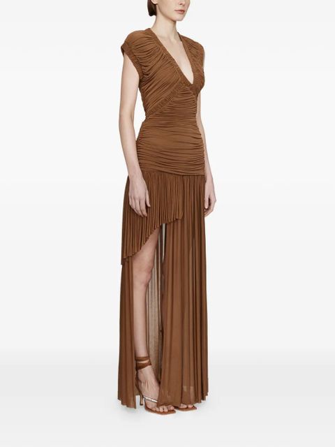 Christopher Esber Theron draped maxi dress - Brown - zdjęcie produktu nr 2