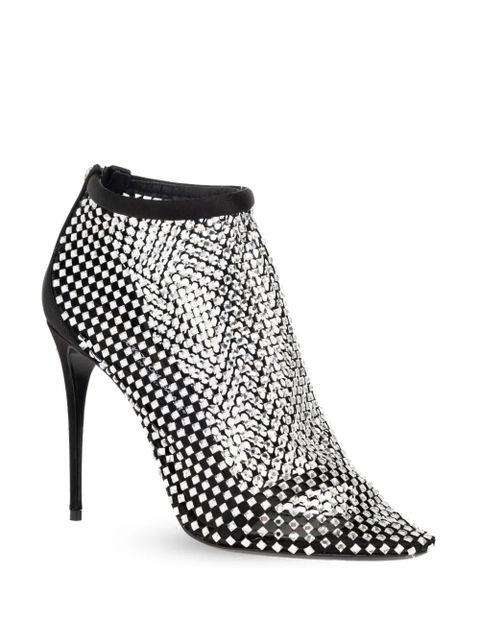 Dolce & Gabbana 110mm mesh-panelled leather pumps - Silver - zdjęcie produktu nr 2