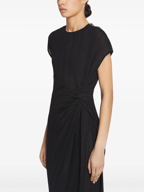 Lanvin twist-detailing midi dress - Black - zdjęcie produktu nr 2