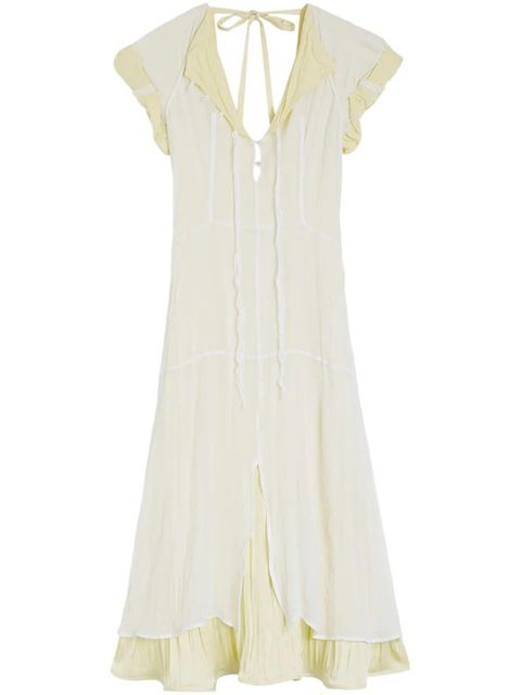 Jil Sander ruffled midi dress - White - zdjęcie produktu nr 1