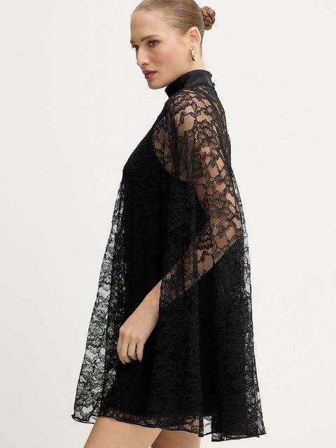 Pinko sukienka kolor czarny mini rozkloszowana 105503 A2R7