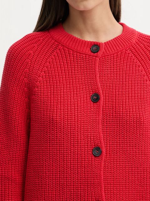 Marc O'Polo kardigan bawełniany damski kolor czerwony lekki 600605961003