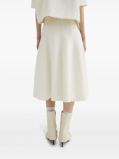 Jil Sander panelled flared midi skirt - White