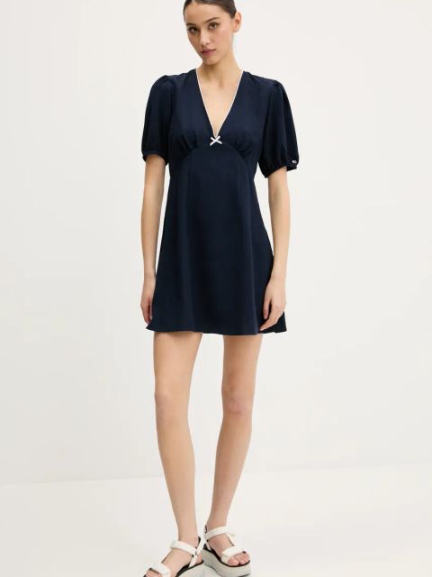 Tommy Jeans sukienka kolor granatowy mini rozkloszowana DW0DW20337