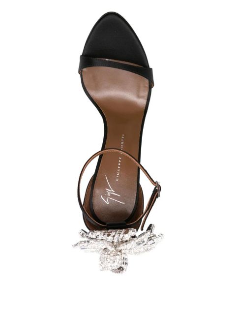 Giuseppe Zanotti 100mm embellished stiletto heeled sandals - Black
