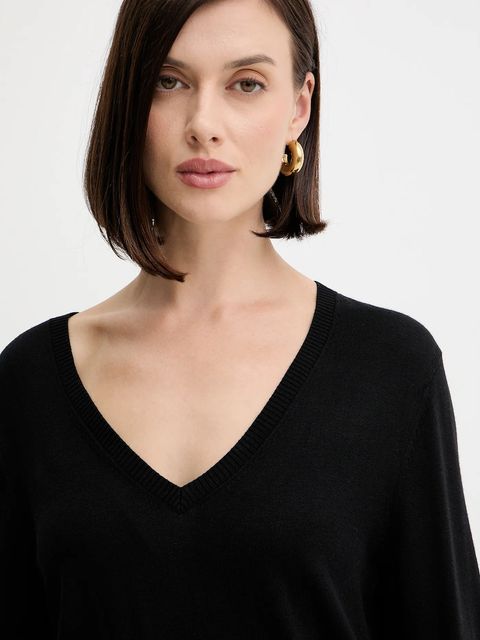 BOSS Orange sweter damski kolor czarny lekki 50543956