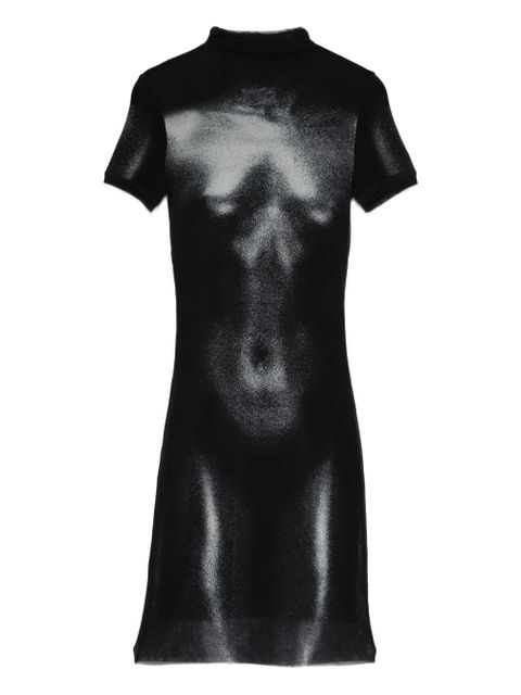 Jean Paul Gaultier body-print mesh dress - Black - zdjęcie produktu nr 1