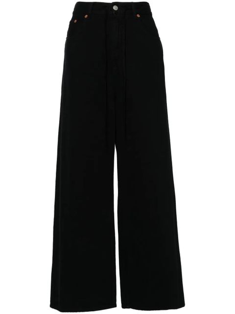 MM6 Maison Margiela wide-leg cotton jeans - Black - zdjęcie produktu nr 1