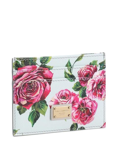 Dolce & Gabbana floral-print cardholder - White - zdjęcie produktu nr 2