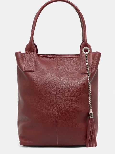 Answear Lab torebka skórzana kolor bordowy - zdjęcie produktu nr 1