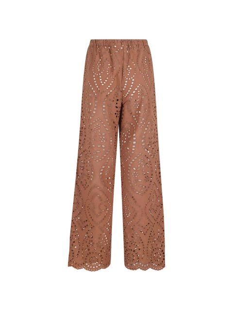 MC2 Saint Barth Inez broderie anglaise palazzo pants - Brown - zdjęcie produktu nr 2