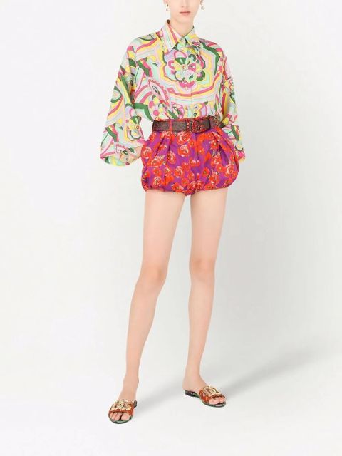 Dolce & Gabbana abstract-print silk shirt - Blue - zdjęcie produktu nr 2