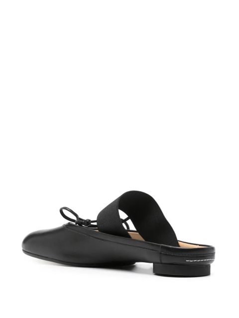 MM6 Maison Margiela Anatomic numbers-strap ballet flats - Black