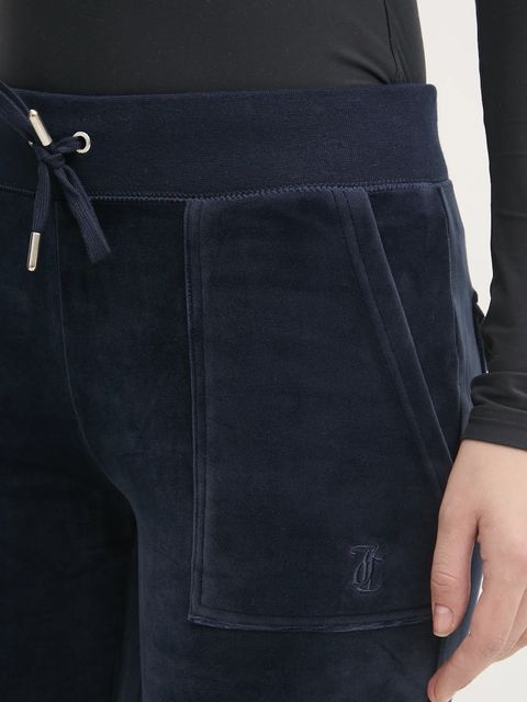 Juicy Couture spodnie dresowe welurowe LAYLA POCKET LR