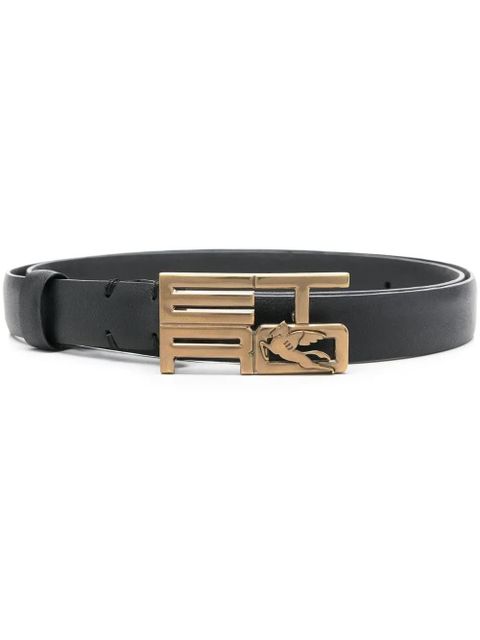 ETRO logo-buckle leather belt - Black - zdjęcie produktu nr 1