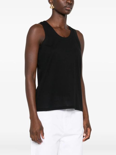 KHAITE Isha round-neck sleeveless top - Black