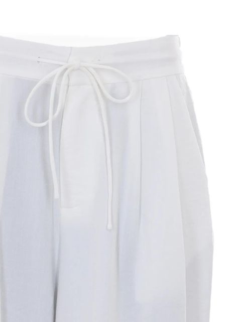 Eleh drawstring wide-leg trousers - White