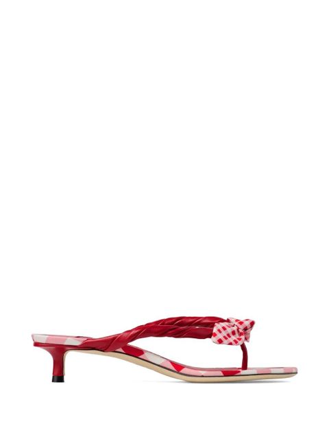 Jimmy Choo bow braided mules - Red - zdjęcie produktu nr 1