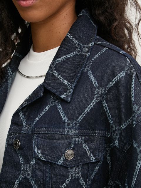 HUGO kurtka jeansowa damska kolor granatowy przejściowa 50530300