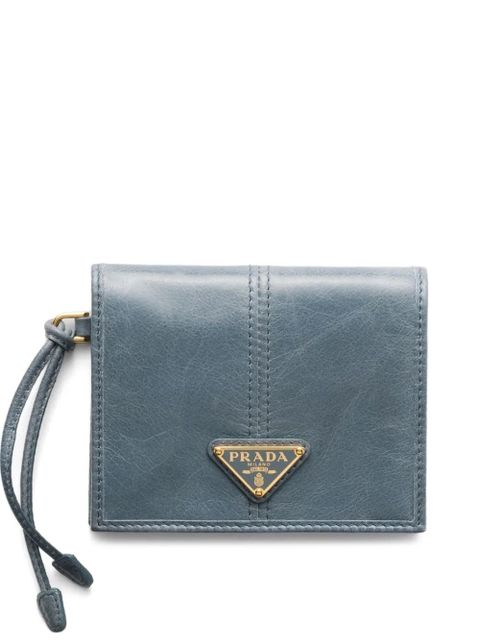 Prada small leather wallet - Blue - zdjęcie produktu nr 1