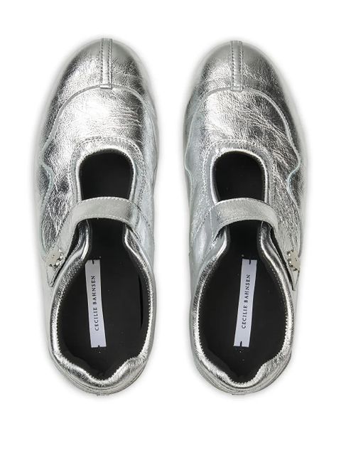 Cecilie Bahnsen Cosmo flower-detail sneakers - Silver