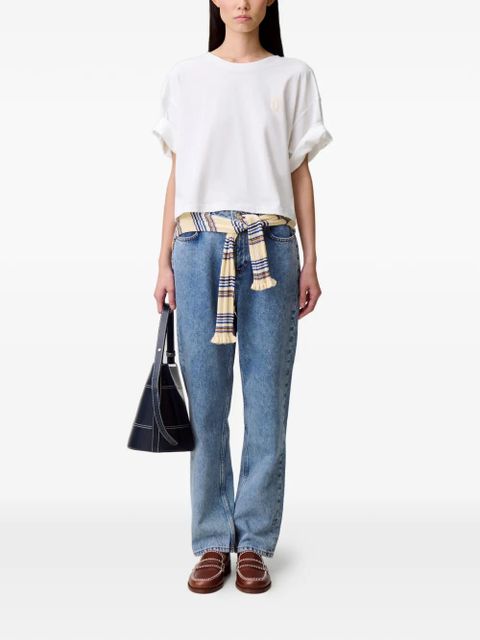 Claudie Pierlot logo-embroidered T-shirt - White - zdjęcie produktu nr 2