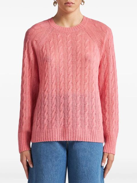 ETRO cable-knit cashmere jumper - Pink - zdjęcie produktu nr 2