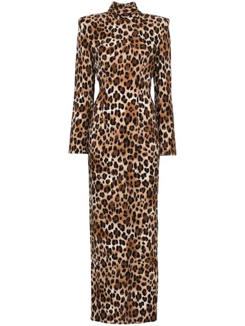 Rowen Rose leopard-print maxi dress - Brown - zdjęcie produktu nr 1