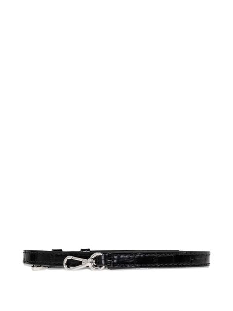 GANNI croc-embossed tote bag - Black