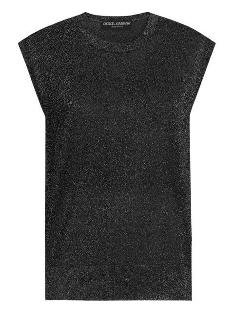 Dolce & Gabbana glitter-effect vest - Black - zdjęcie produktu nr 1