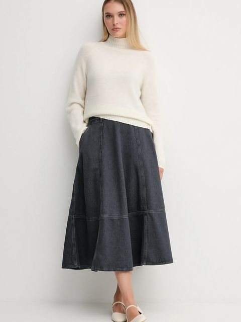 Gaudi sweter damski kolor beżowy z golfem 521FD53011 - zdjęcie produktu nr 2