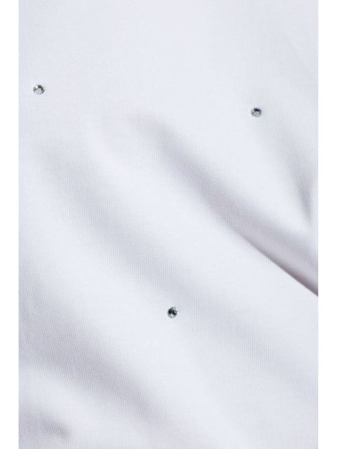 GANNI crystal-embellished T-shirt - White