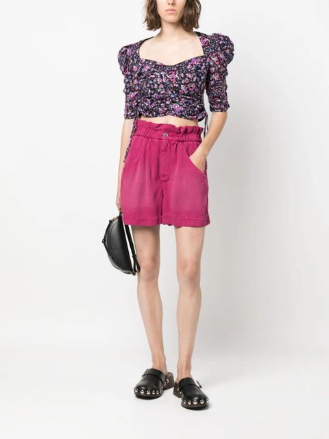 MARANT ÉTOILE Galaor puff-sleeve blouse - Black - zdjęcie produktu nr 2