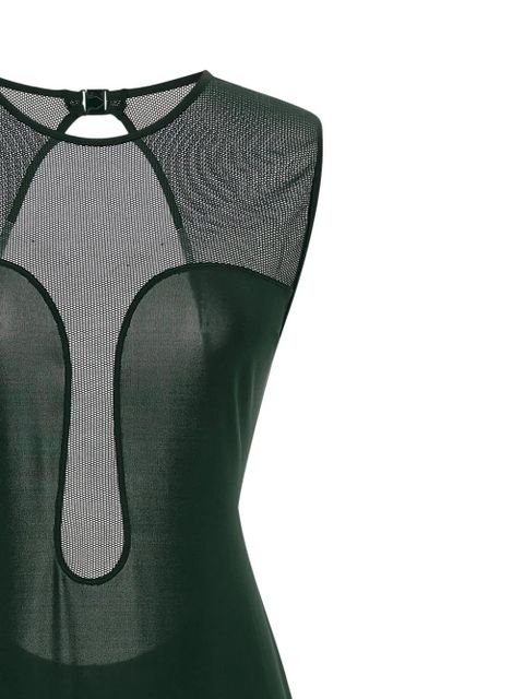 ERES mesh insert scene maxi dress - Green