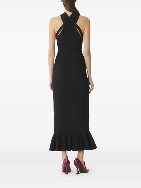 Lanvin halterneck midi dress - Black