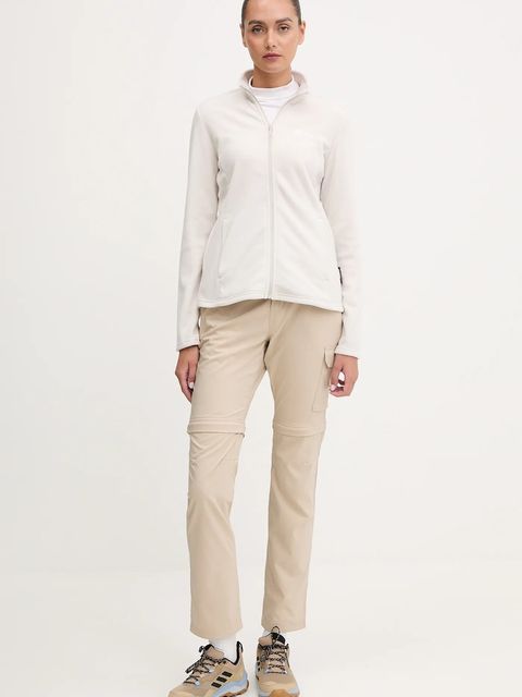 Jack Wolfskin bluza sportowa Taunus kolor beżowy gładka 1711391