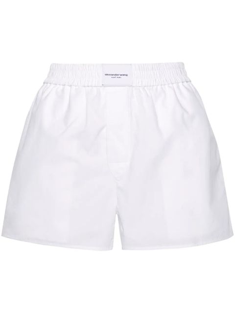 Alexander Wang logo-patch boxer shorts - White - zdjęcie produktu nr 1