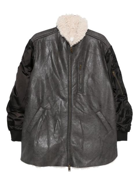 MARANT ÉTOILE metallic-effect bomber jacket - Black - zdjęcie produktu nr 1