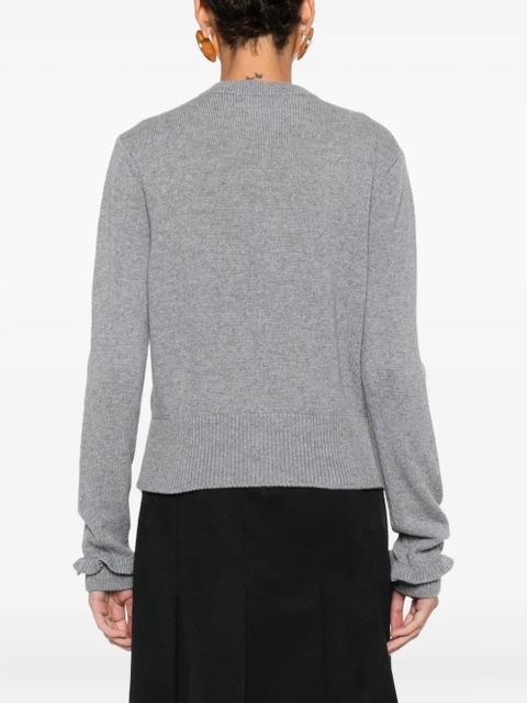 Ba&Sh ruffled-cuff button-up cardigan - Grey