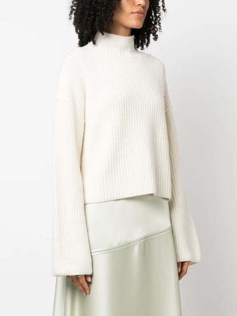 LouLou de Saison Faro ribbed-knit cashmere jumper - Neutrals - zdjęcie produktu nr 2