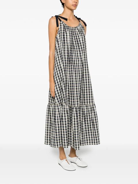 Weekend Max Mara gingham-check tiered dress - Black