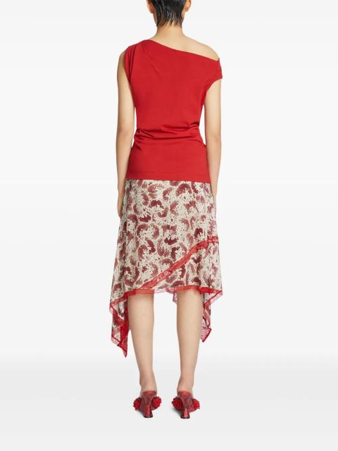 DRIES VAN NOTEN off-shoulder top - Red