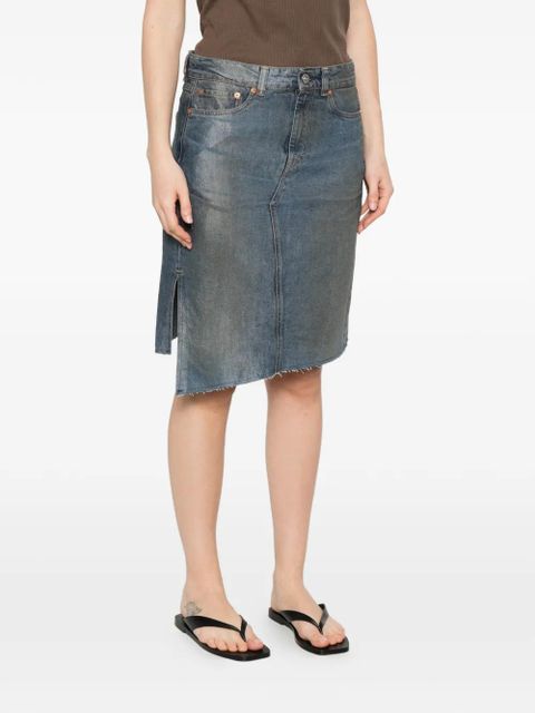 OUR LEGACY Craft asymmetric skirt - Blue