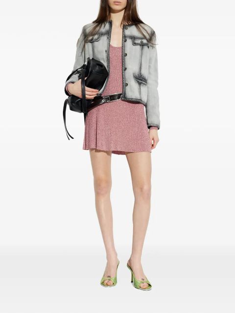 Diesel M-Dalila V-neck long-sleeved mini dress - Pink - zdjęcie produktu nr 2